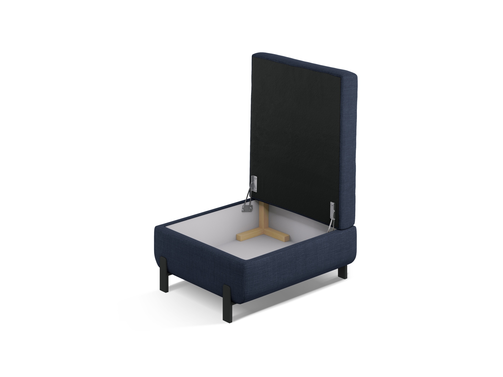 Pouf with Box, "Gloria", 1 Seat, 92x76x51