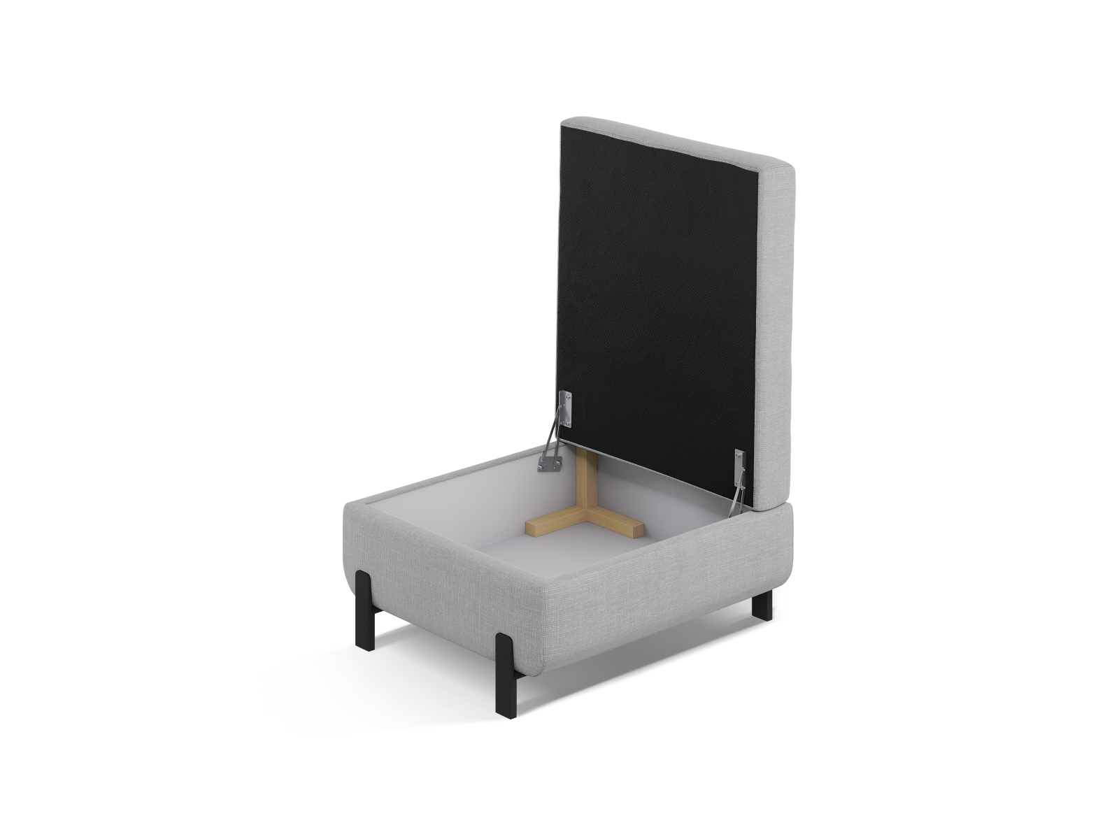 Pouf with Box, "Gloria", 1 Seat, 92x76x51