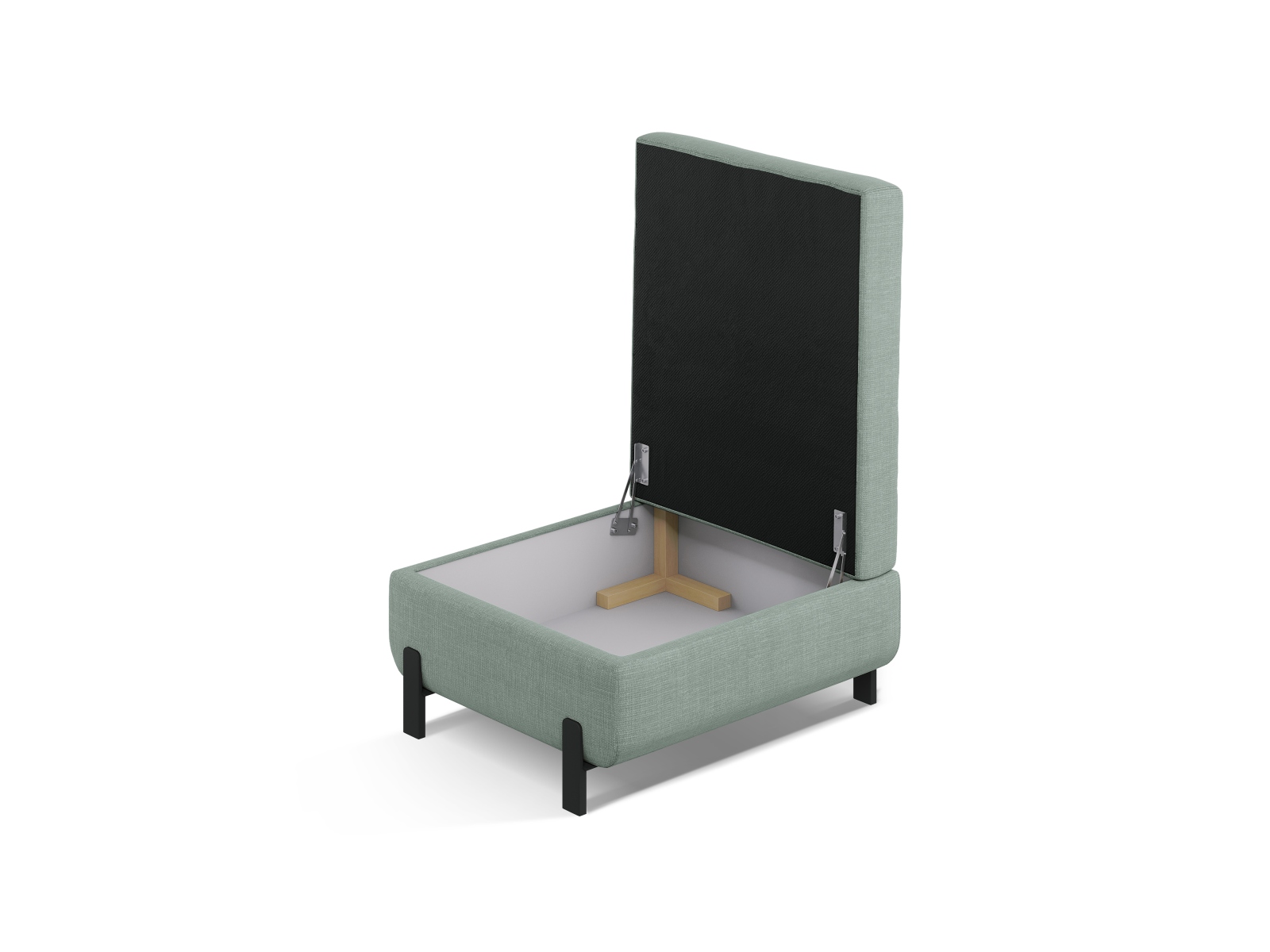 Pouf with Box, "Gloria", 1 Seat, 92x76x51