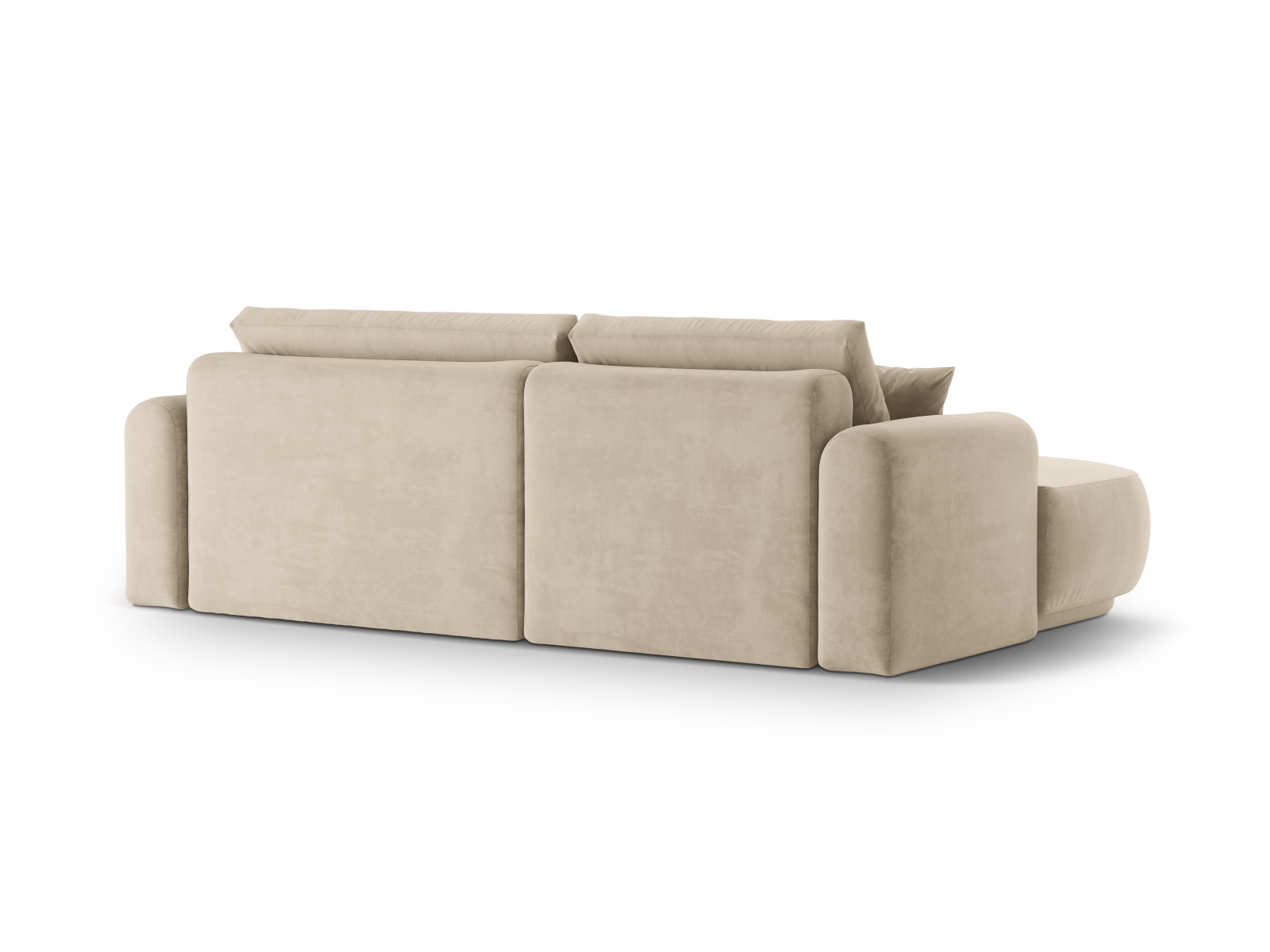 Velvet Modular Left Corner Sofa With Bed Function And Box, "Ella", 5 Seats, 271x174x88