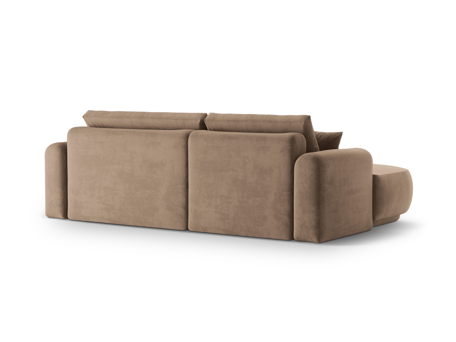 Velvet Modular Left Corner Sofa With Bed Function And Box, "Ella", 5 Seats, 271x174x88