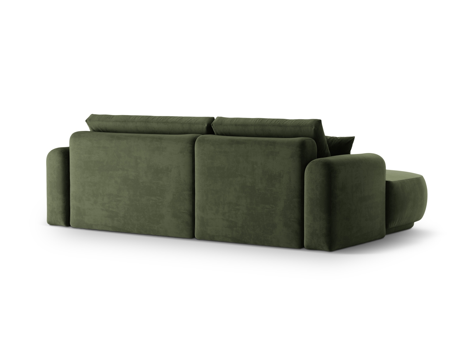 Velvet Modular Left Corner Sofa With Bed Function And Box, "Ella", 5 Seats, 271x174x88