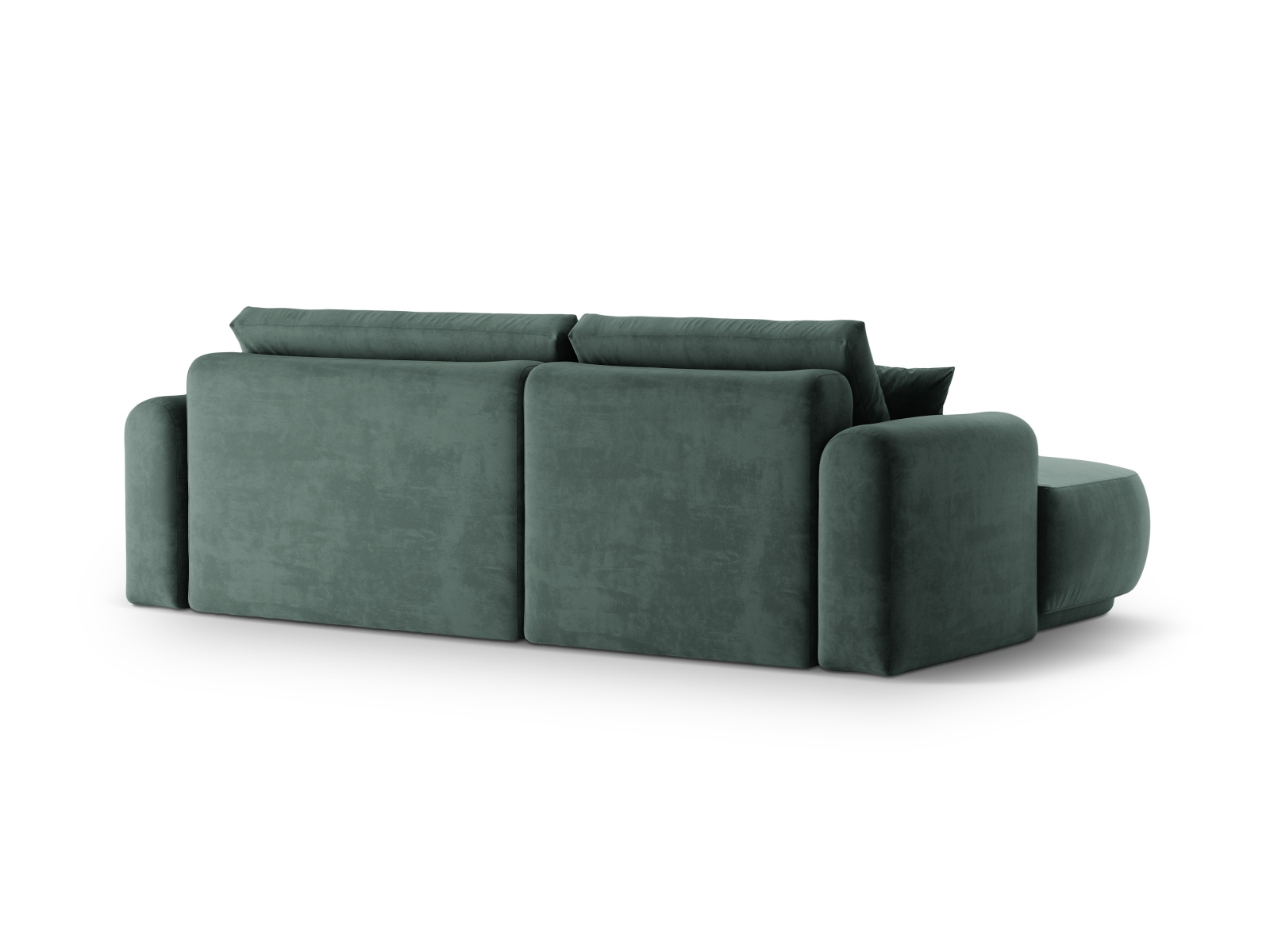 Velvet Modular Left Corner Sofa With Bed Function And Box, "Ella", 5 Seats, 271x174x88