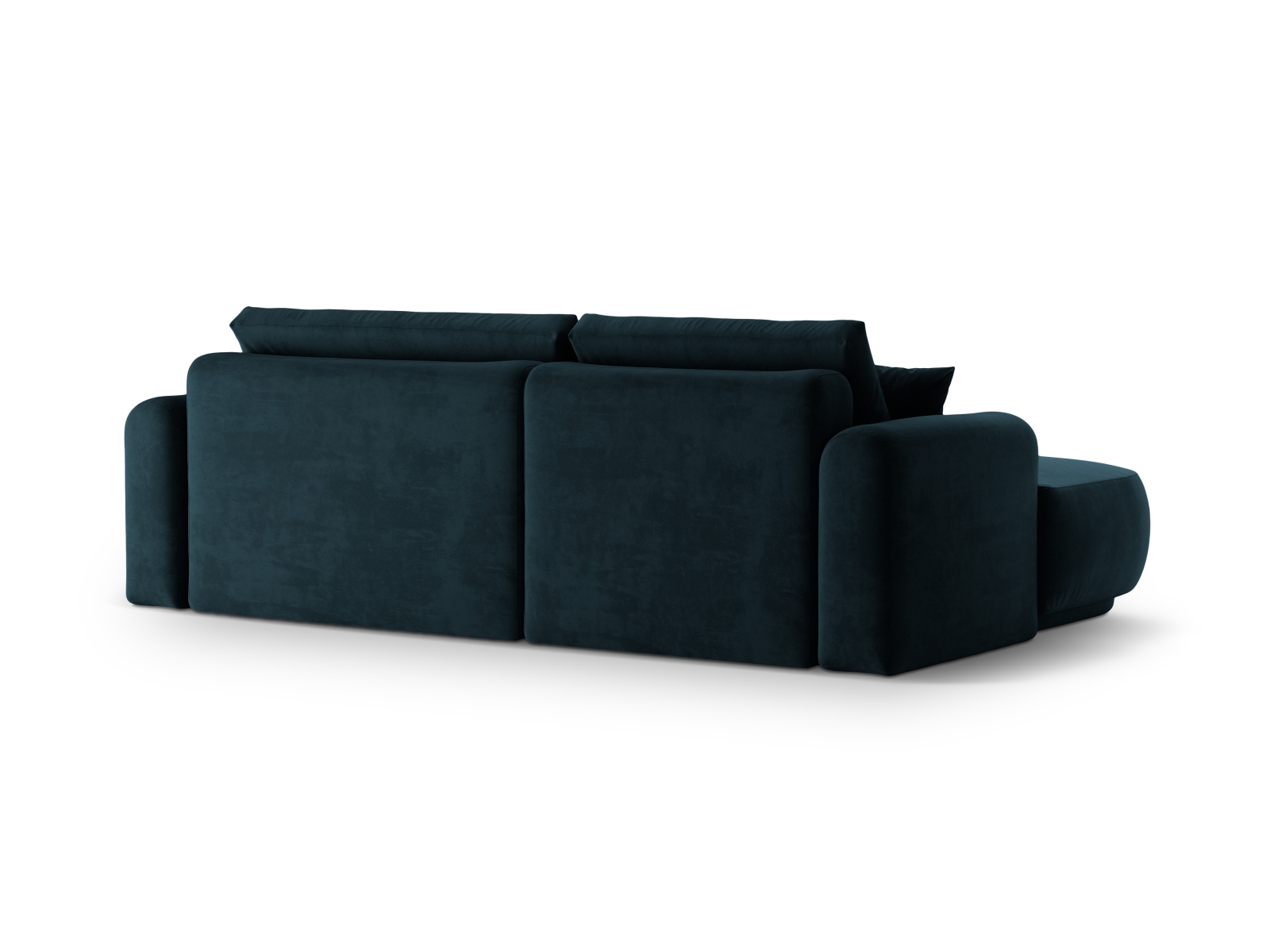 Velvet Modular Left Corner Sofa With Bed Function And Box, "Ella", 5 Seats, 271x174x88