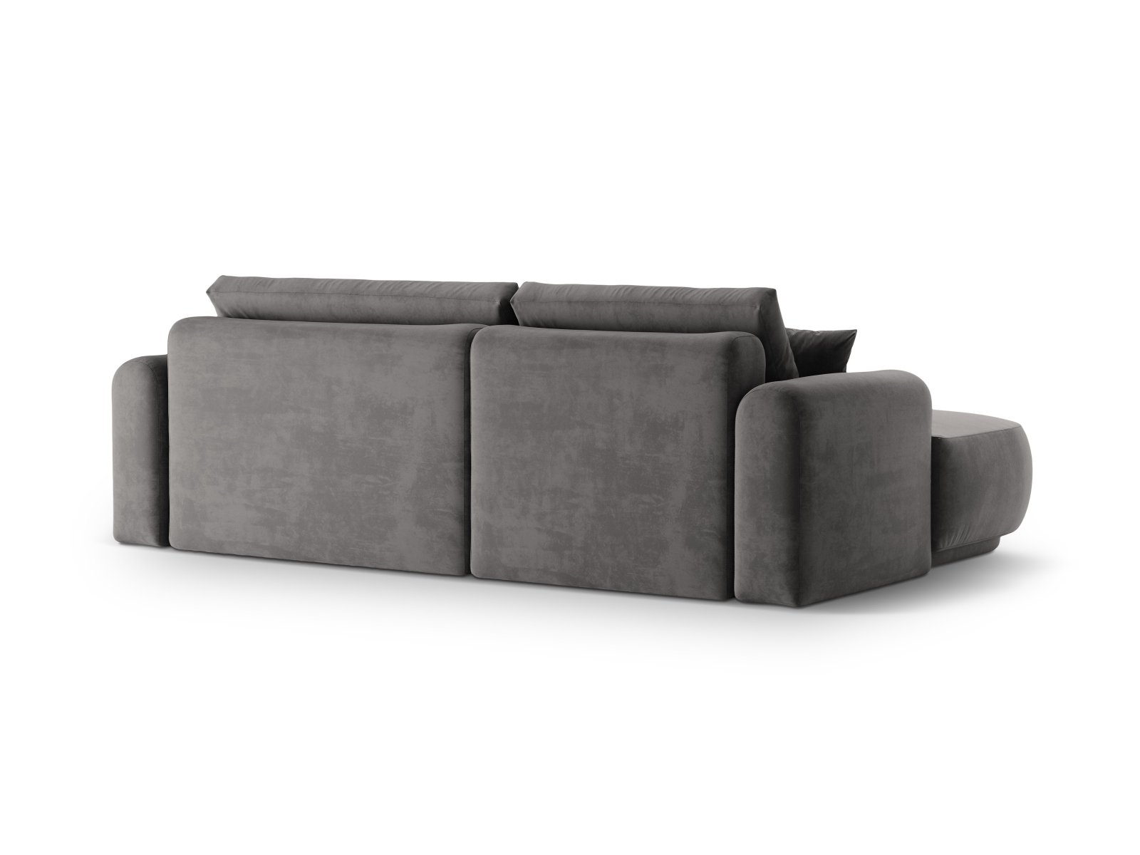 Velvet Modular Left Corner Sofa With Bed Function And Box, "Ella", 5 Seats, 271x174x88