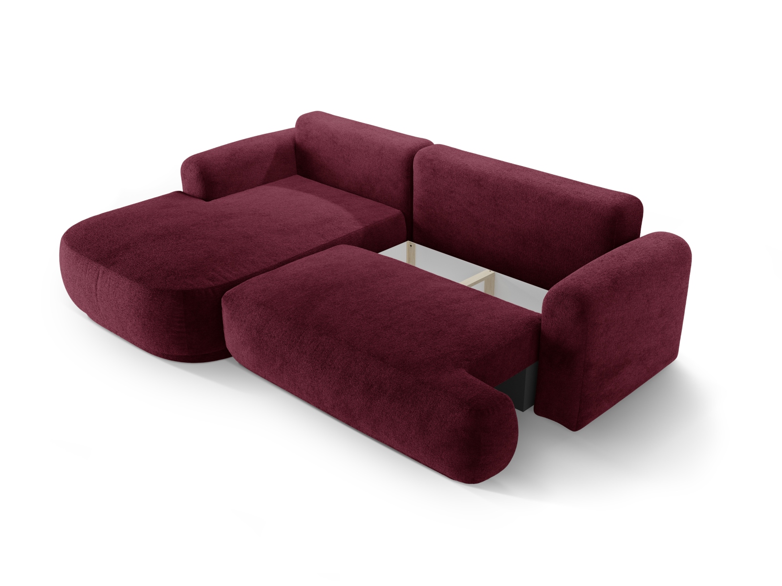 Modular Left Corner Sofa With Bed Function And Box, "Ella", 5 Seats, 271x174x88