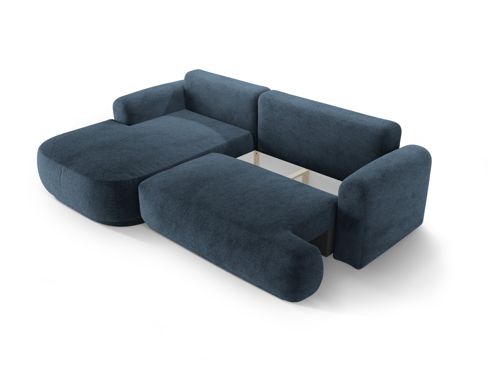 Modular Left Corner Sofa With Bed Function And Box, "Ella", 5 Seats, 271x174x88