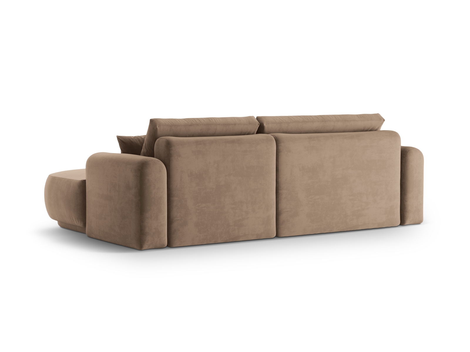 Velvet Modular Right Corner Sofa With Bed Function And Box, "Ella", 5 Seats, 271x174x88