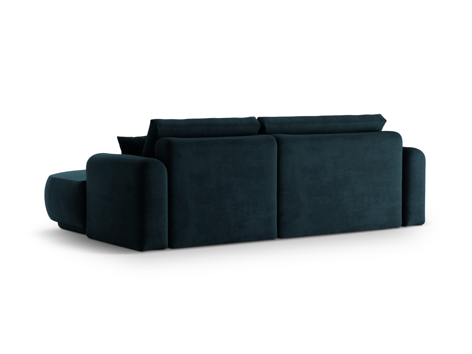 Velvet Modular Right Corner Sofa With Bed Function And Box, "Ella", 5 Seats, 271x174x88