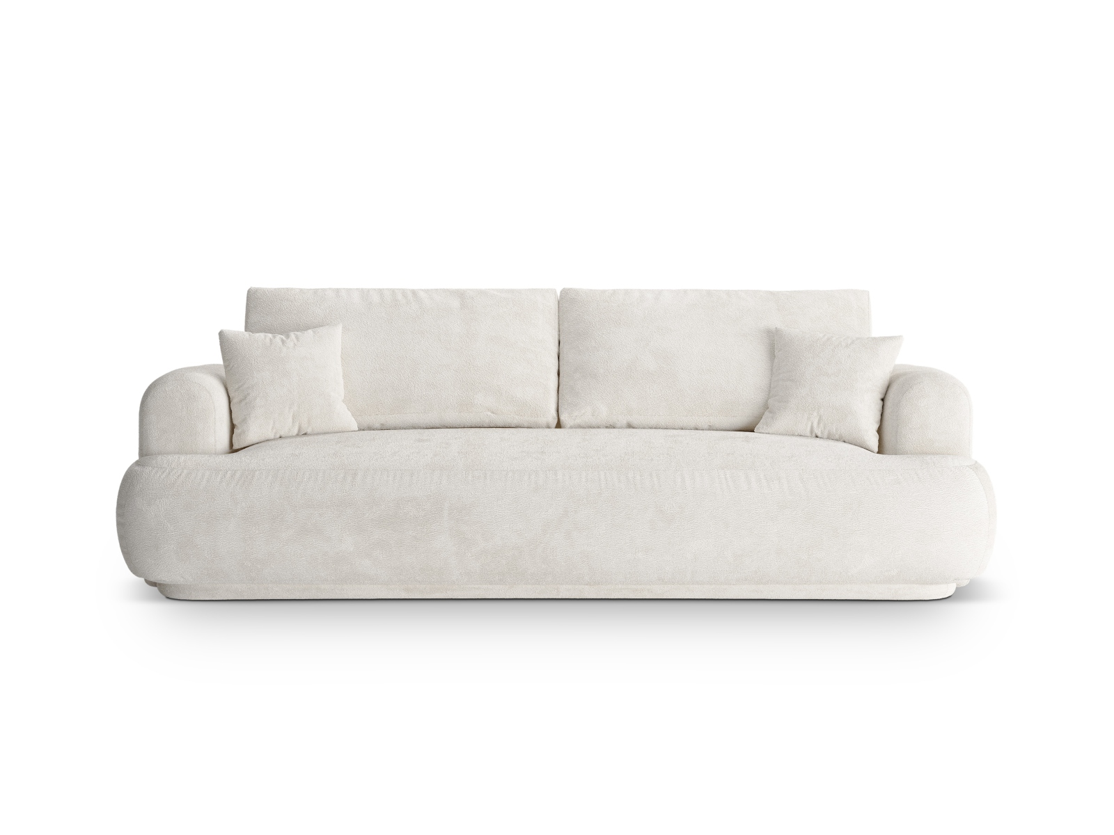 Boucle Sofa With Bed Function And Box, "Ella", 3 Seats, 253x108x88