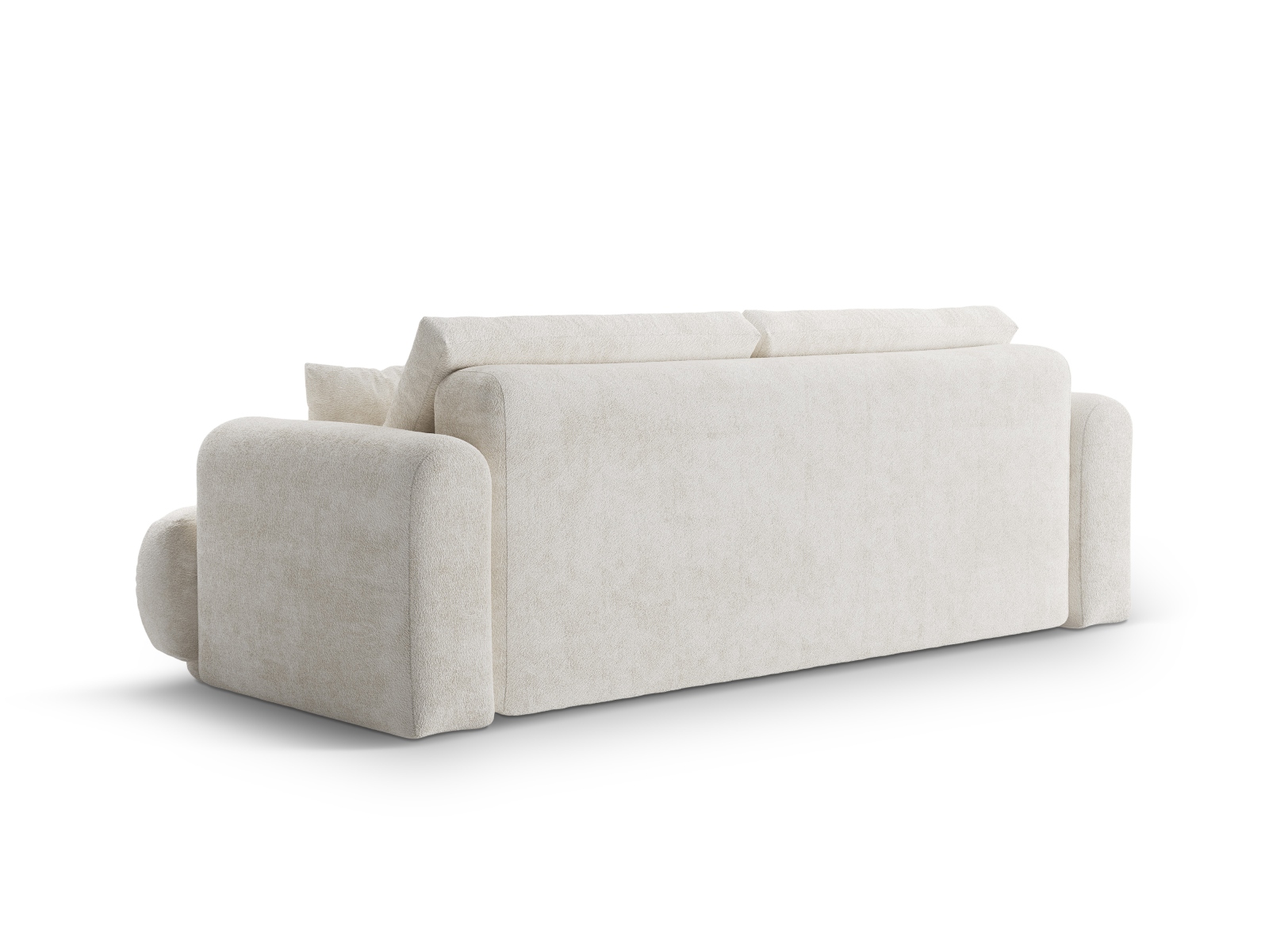 Boucle Sofa With Bed Function And Box, "Ella", 3 Seats, 253x108x88
