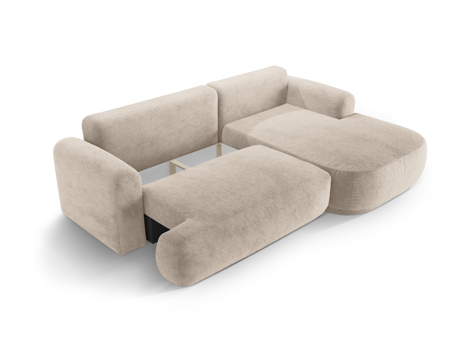 Modular Right Corner Sofa With Bed Function And Box, "Ella", 5 Seats, 271x174x88