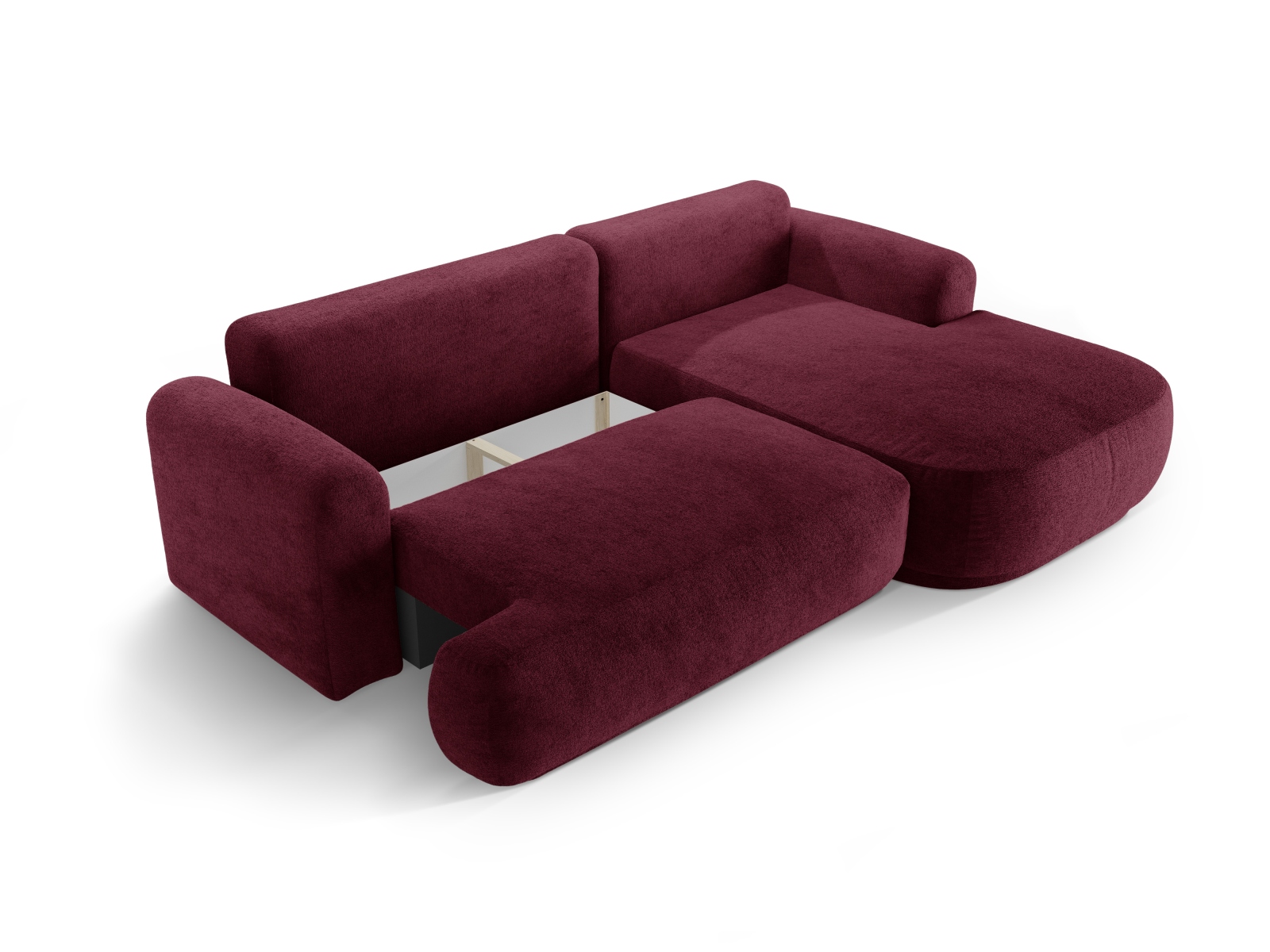 Modular Right Corner Sofa With Bed Function And Box, "Ella", 5 Seats, 271x174x88