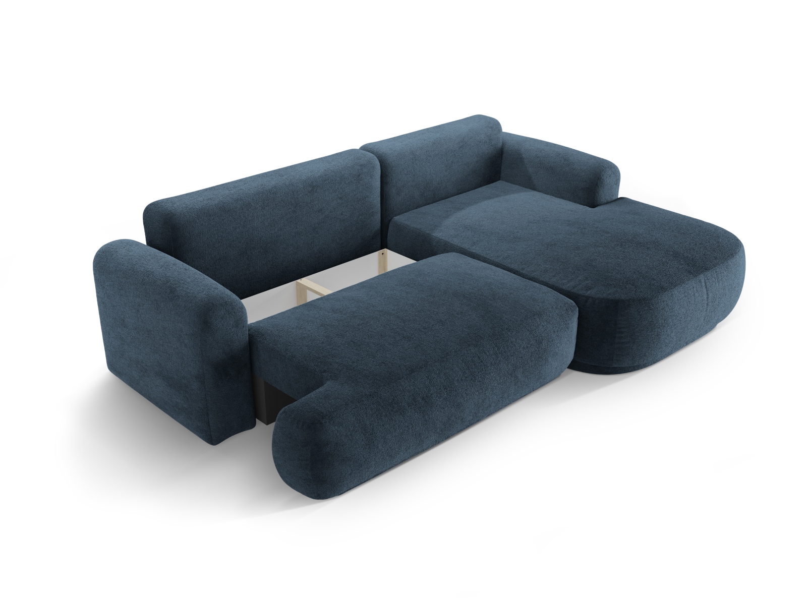 Modular Right Corner Sofa With Bed Function And Box, "Ella", 5 Seats, 271x174x88