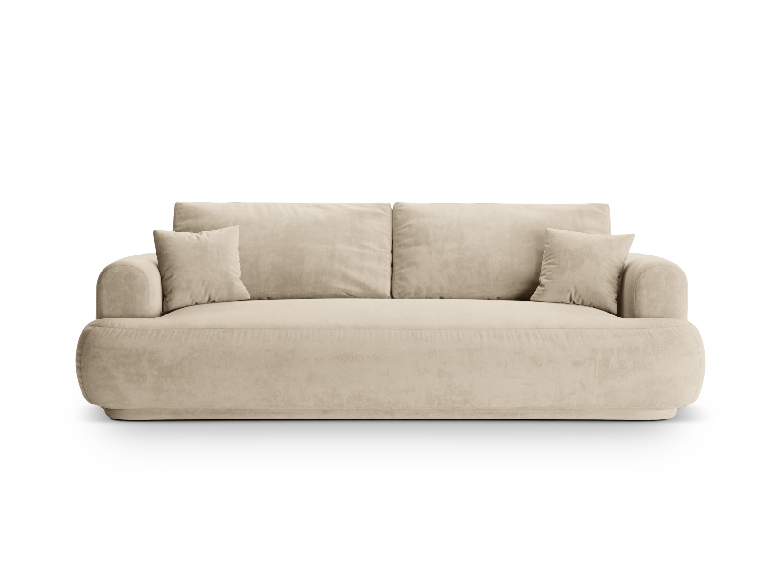 Velvet Sofa With Bed Function And Box, "Ella", 3 Seats, 253x108x88