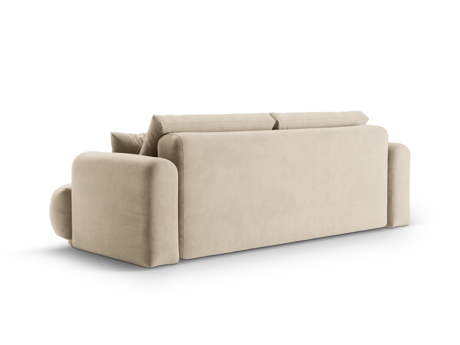 Velvet Sofa With Bed Function And Box, "Ella", 3 Seats, 253x108x88
