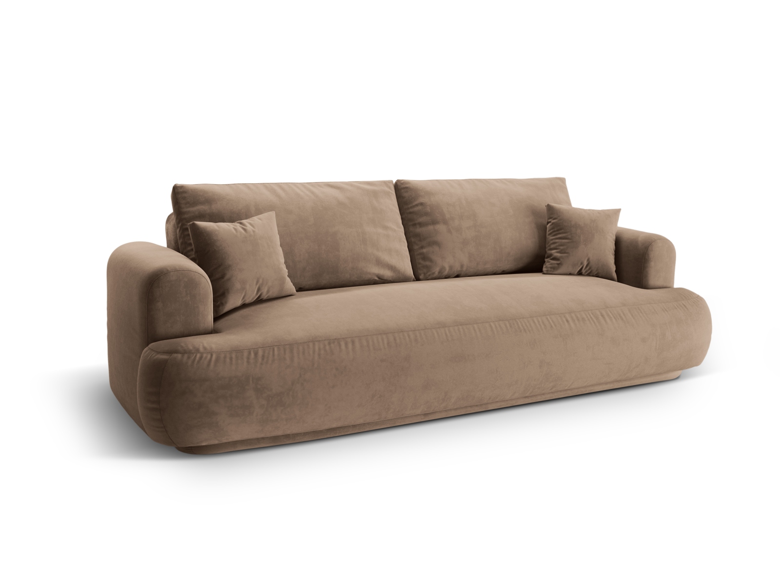 Velvet Sofa With Bed Function And Box, "Ella", 3 Seats, 253x108x88