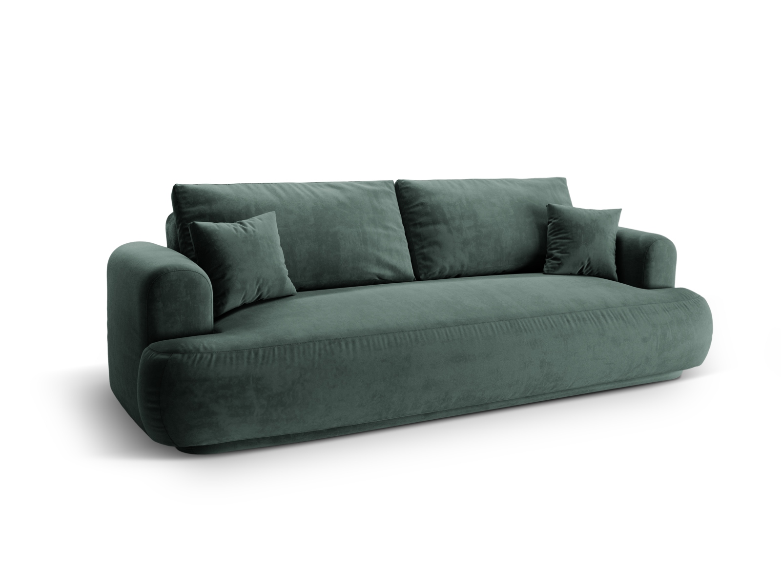 Velvet Sofa With Bed Function And Box, "Ella", 3 Seats, 253x108x88