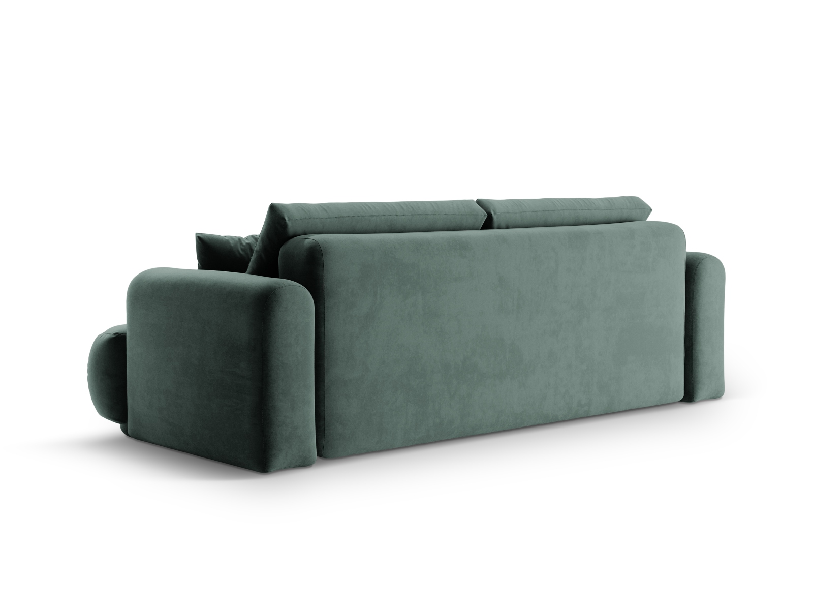 Velvet Sofa With Bed Function And Box, "Ella", 3 Seats, 253x108x88