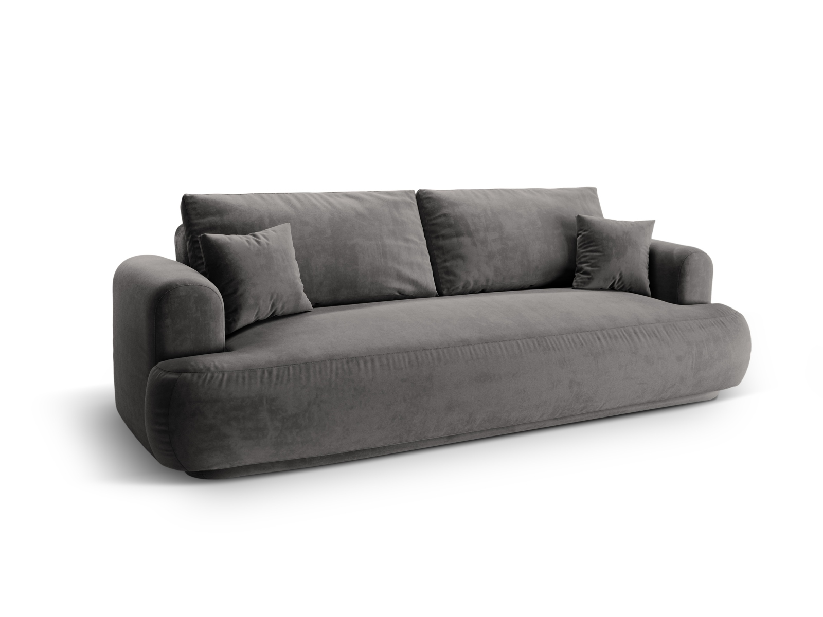 Velvet Sofa With Bed Function And Box, "Ella", 3 Seats, 253x108x88