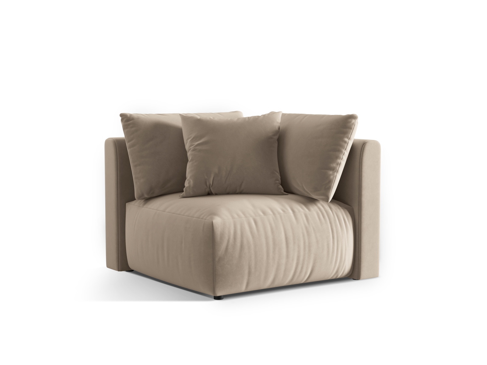 Velvet Modul Corner, "Chris", 1 Seat, 100x100x80