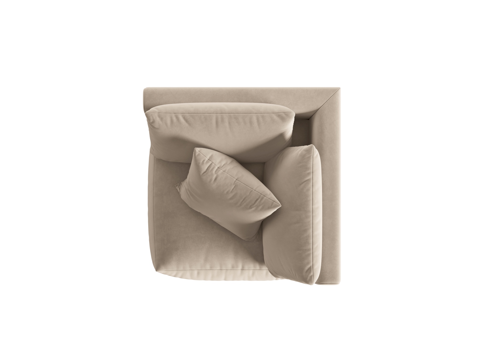 Velvet Modul Corner, "Chris", 1 Seat, 100x100x80