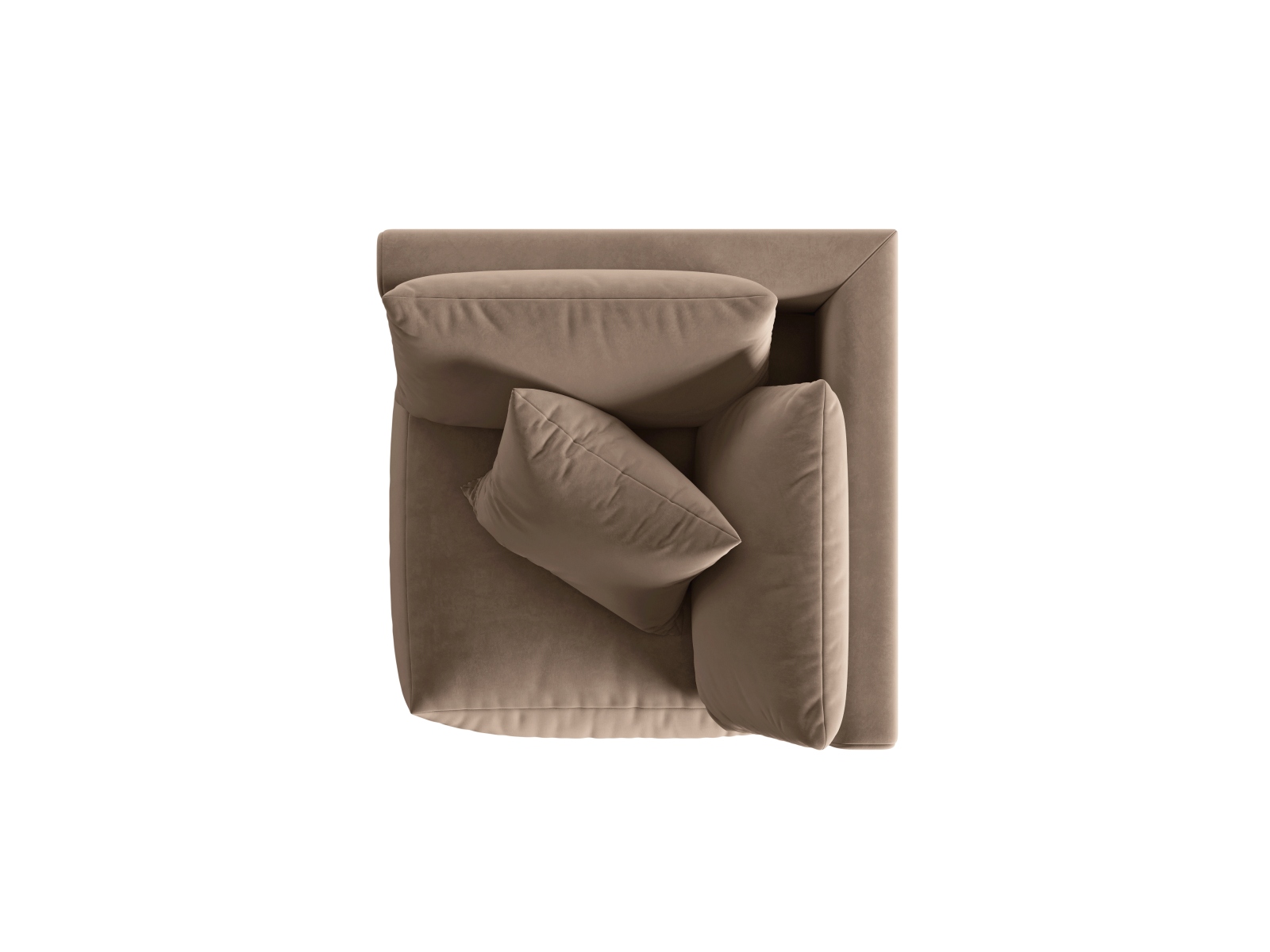 Velvet Modul Corner, "Chris", 1 Seat, 100x100x80