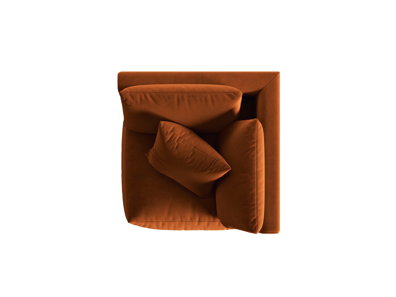 Velvet Modul Corner, "Chris", 1 Seat, 100x100x80