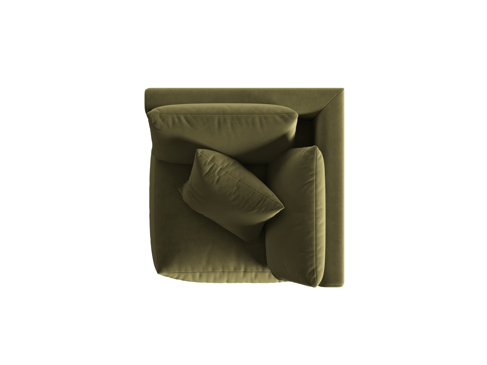 Velvet Modul Corner, "Chris", 1 Seat, 100x100x80