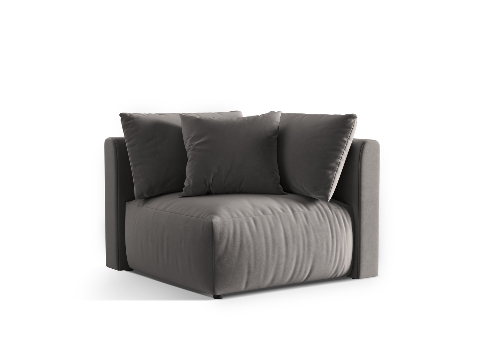 Velvet Modul Corner, "Chris", 1 Seat, 100x100x80