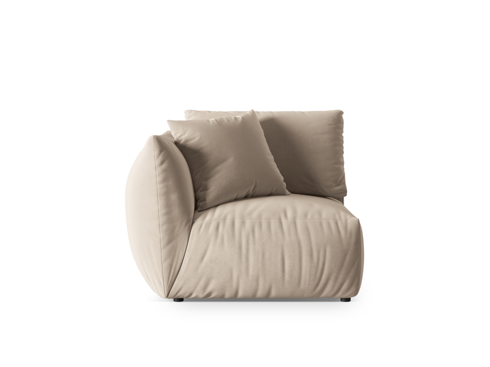 Velvet Modul Left, "Chris", 1 Seat, 110x100x80