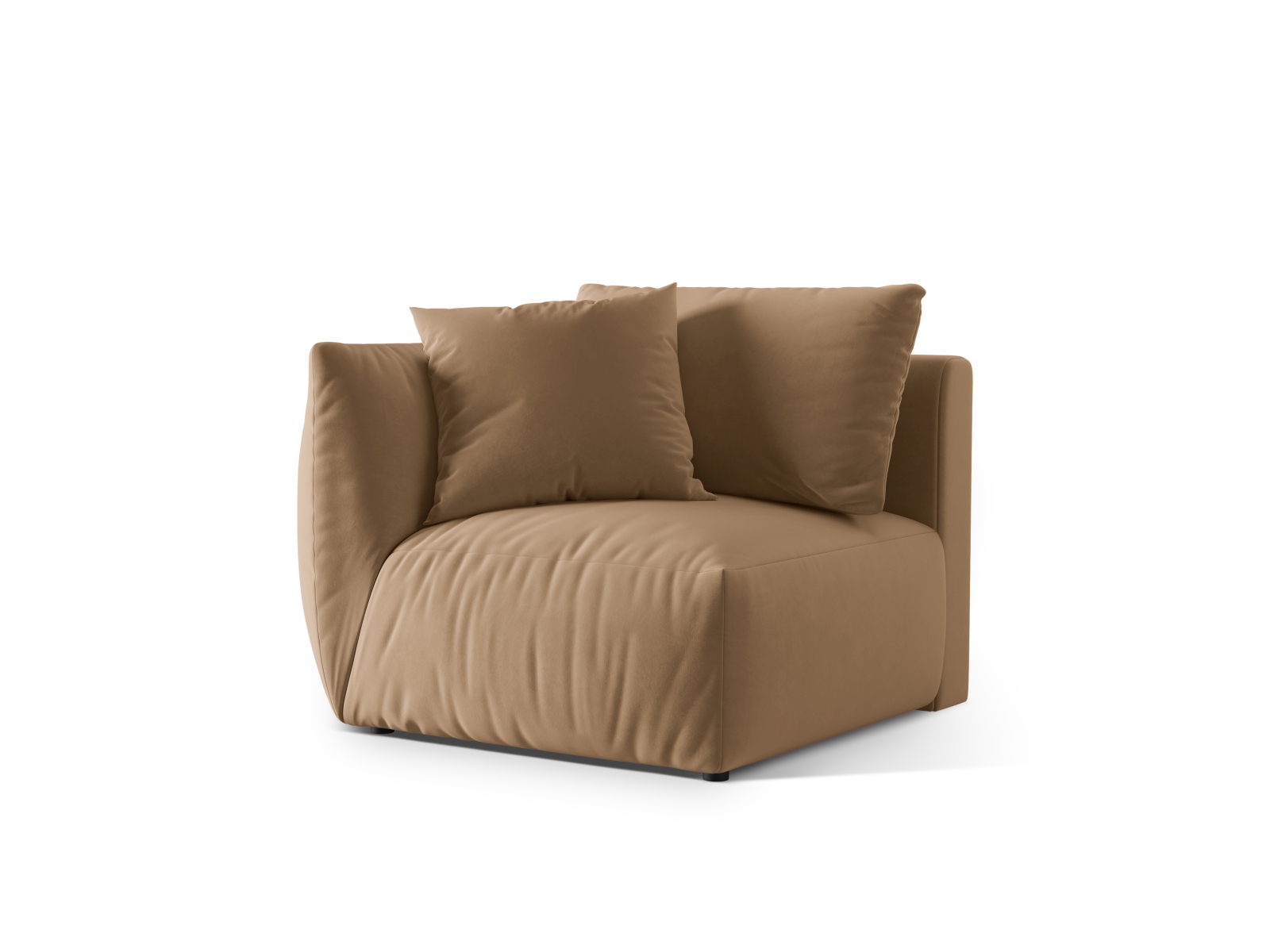 Velvet Modul Left, "Chris", 1 Seat, 110x100x80