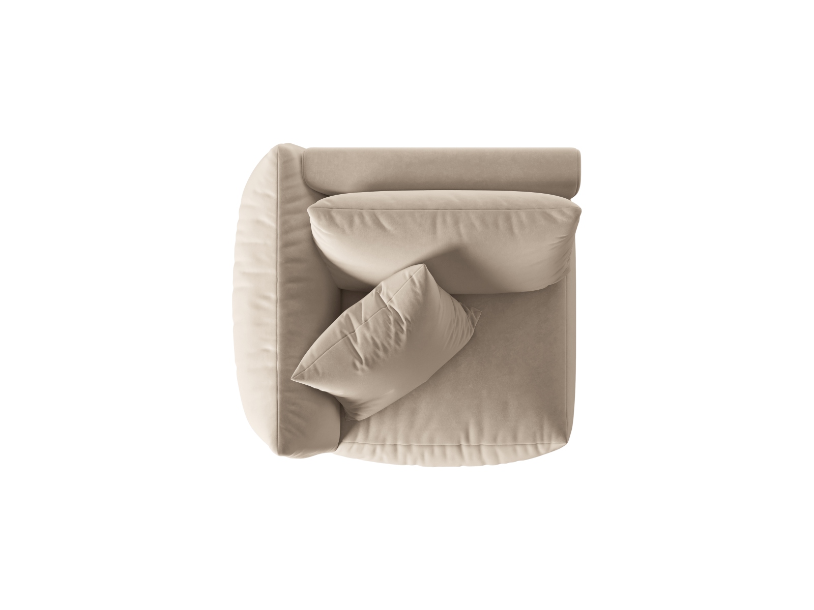 Velvet Modul Left, "Chris", 1 Seat, 110x100x80