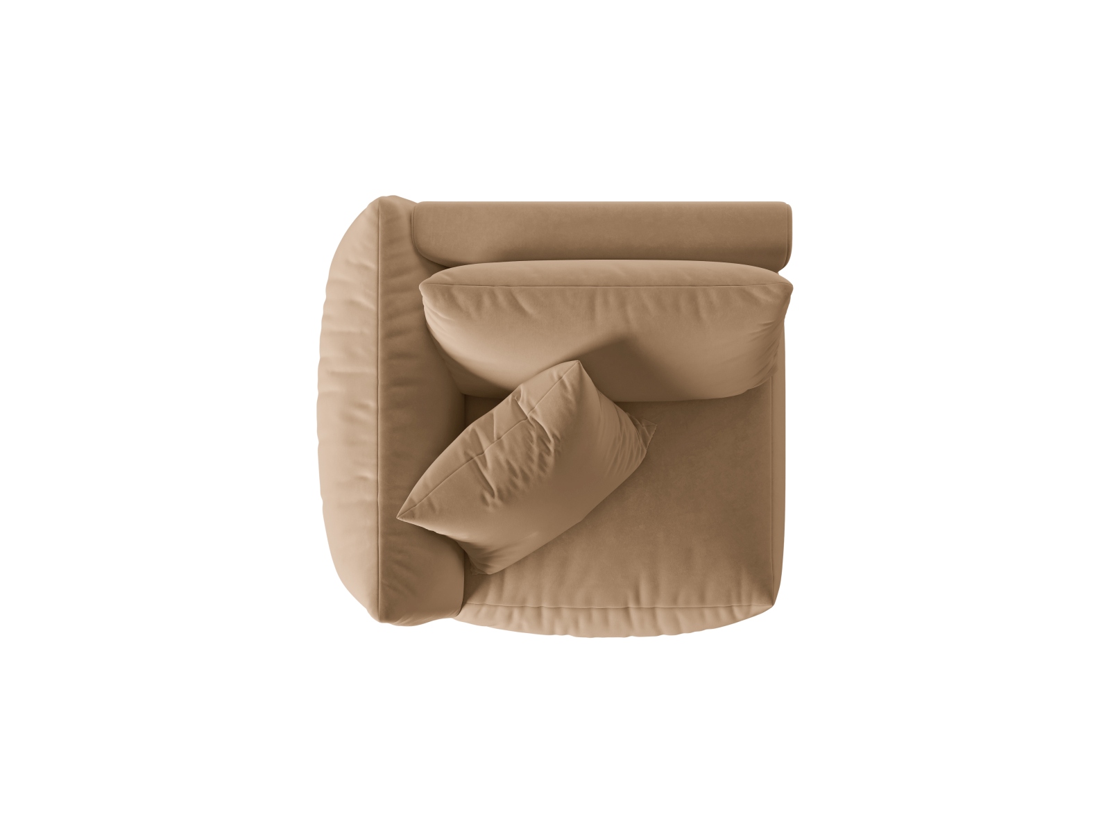 Velvet Modul Left, "Chris", 1 Seat, 110x100x80
