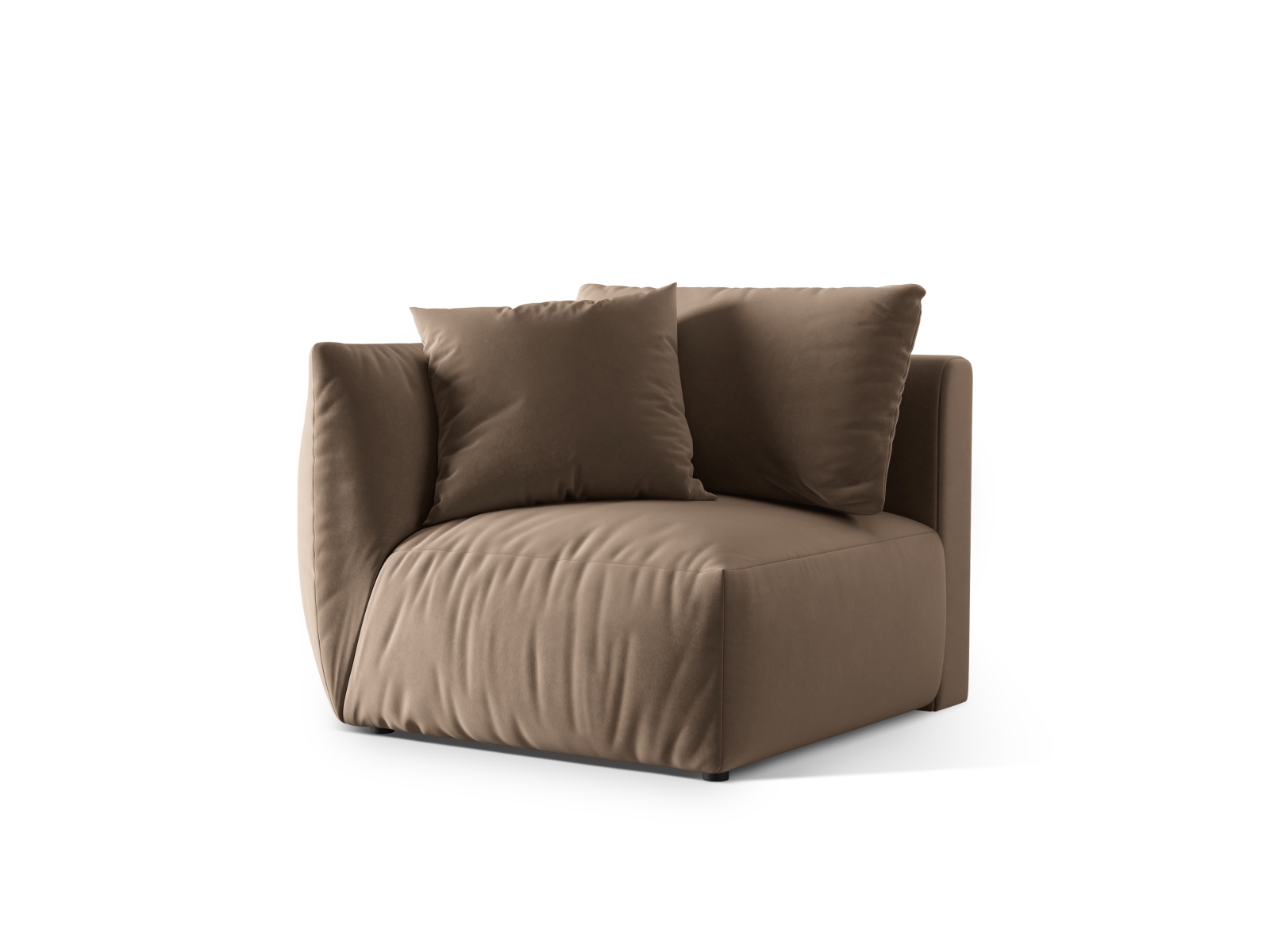 Velvet Modul Left, "Chris", 1 Seat, 110x100x80