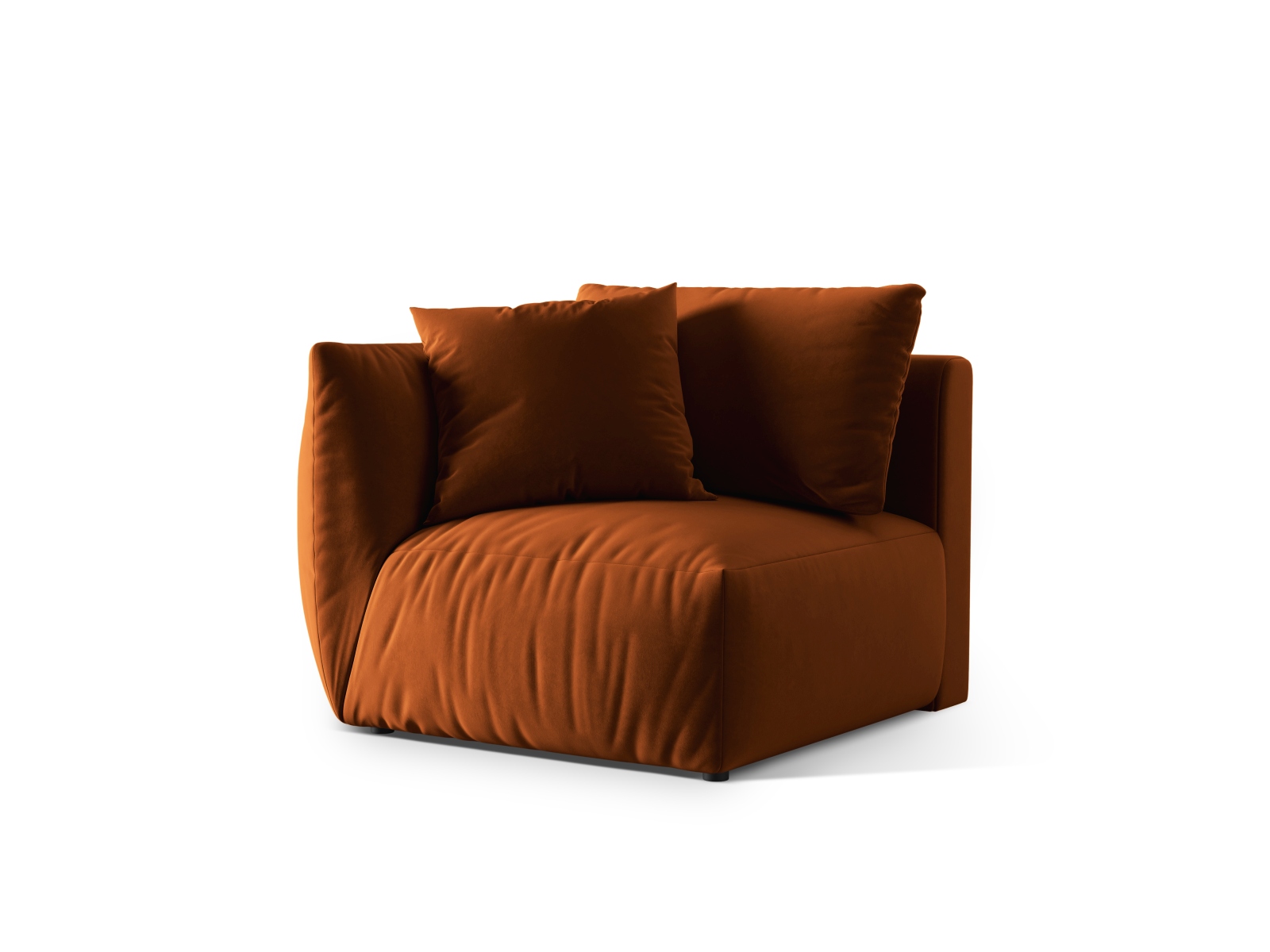 Velvet Modul Left, "Chris", 1 Seat, 110x100x80