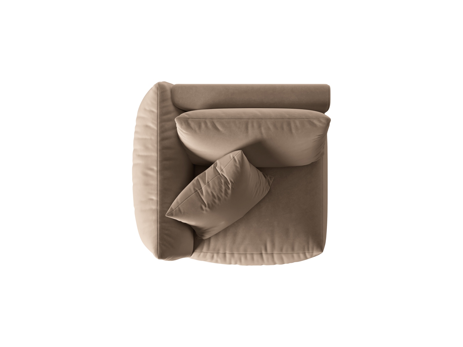 Velvet Modul Left, "Chris", 1 Seat, 110x100x80