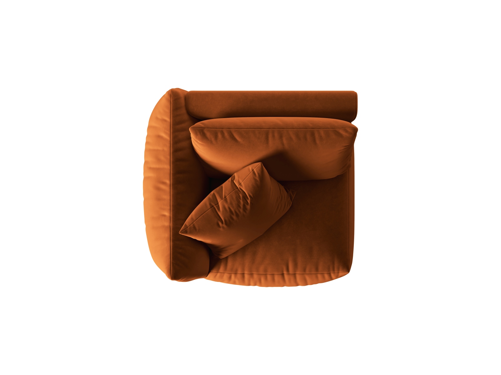 Velvet Modul Left, "Chris", 1 Seat, 110x100x80