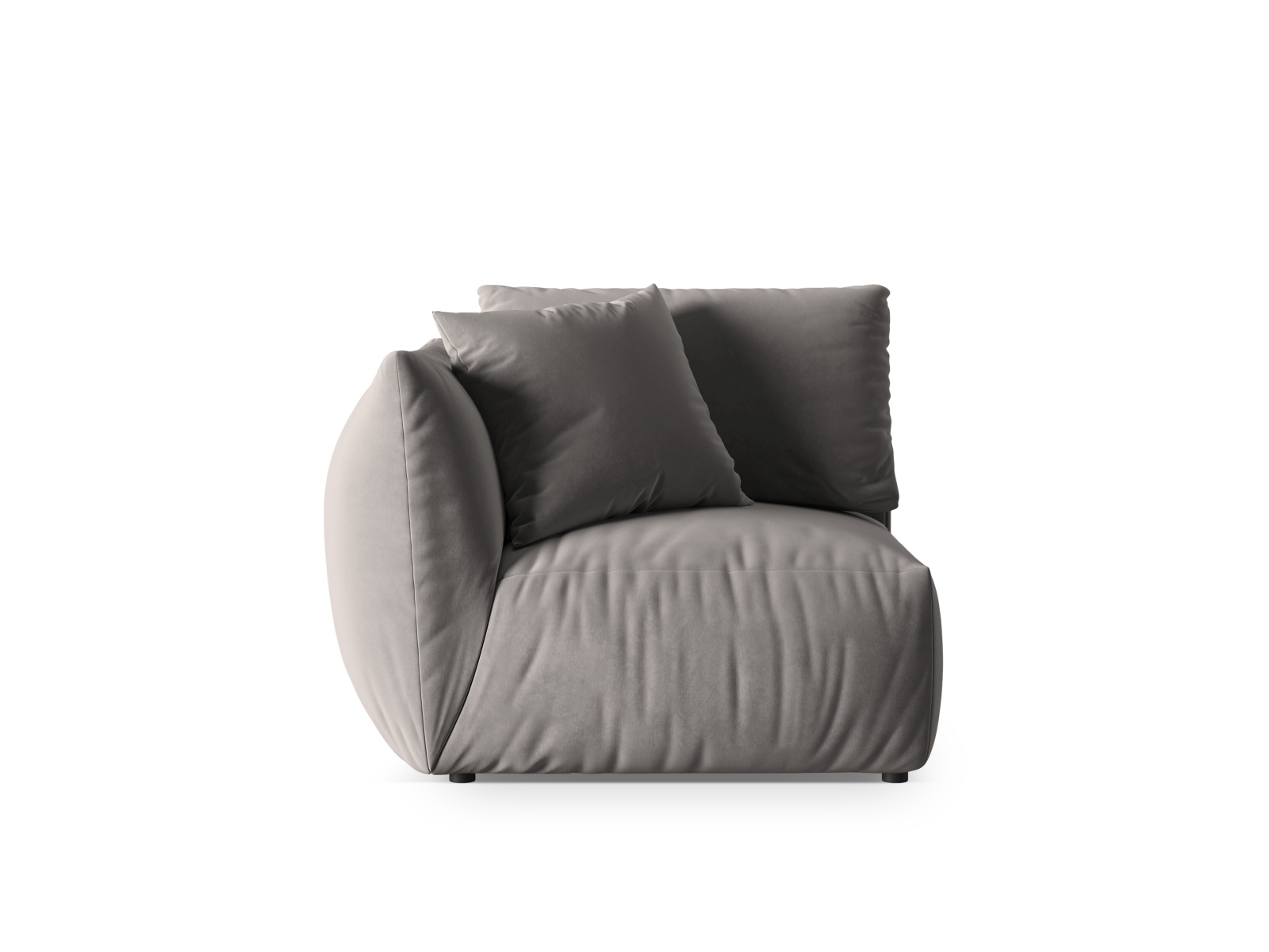 Velvet Modul Left, "Chris", 1 Seat, 110x100x80