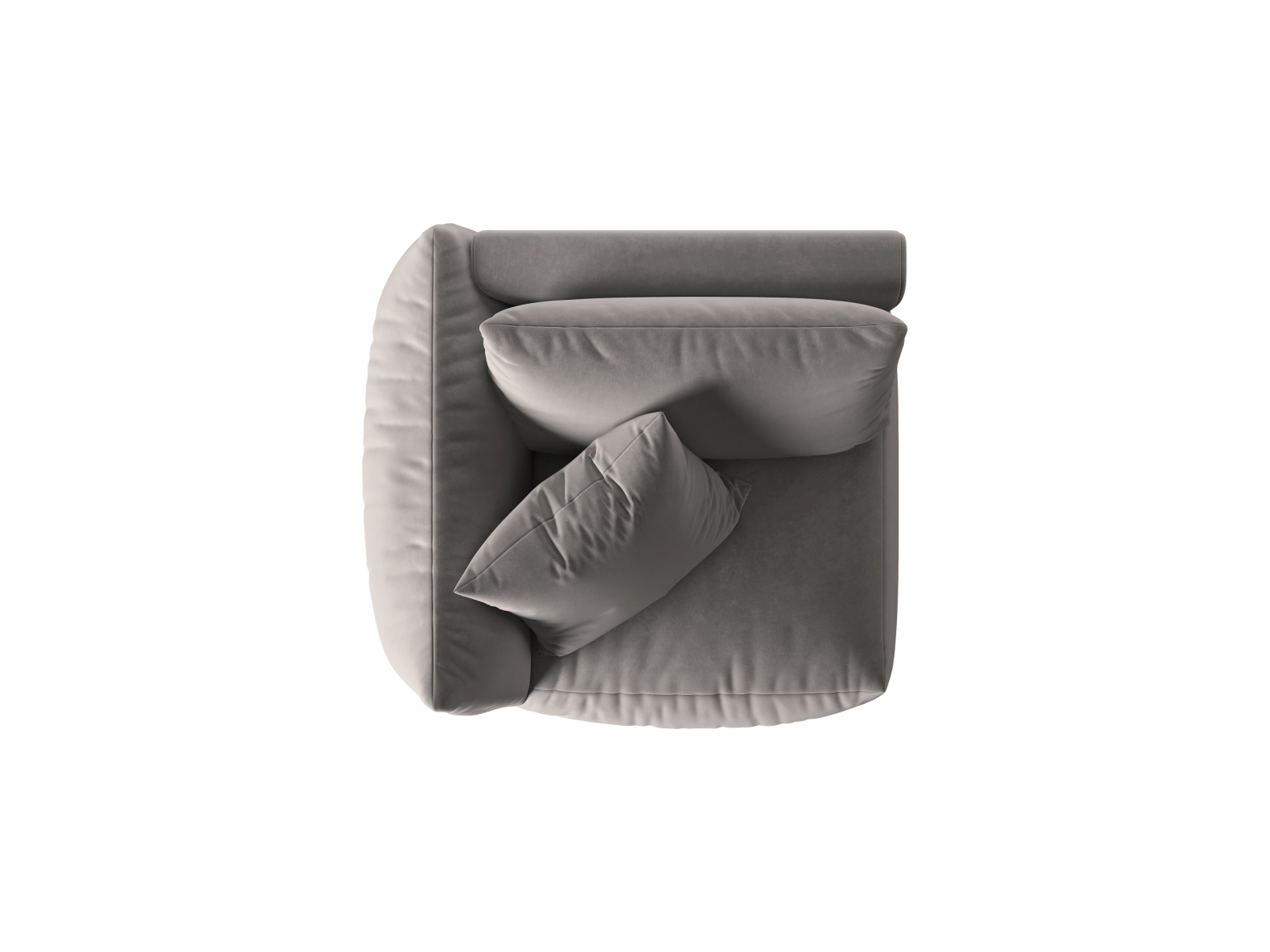Velvet Modul Left, "Chris", 1 Seat, 110x100x80