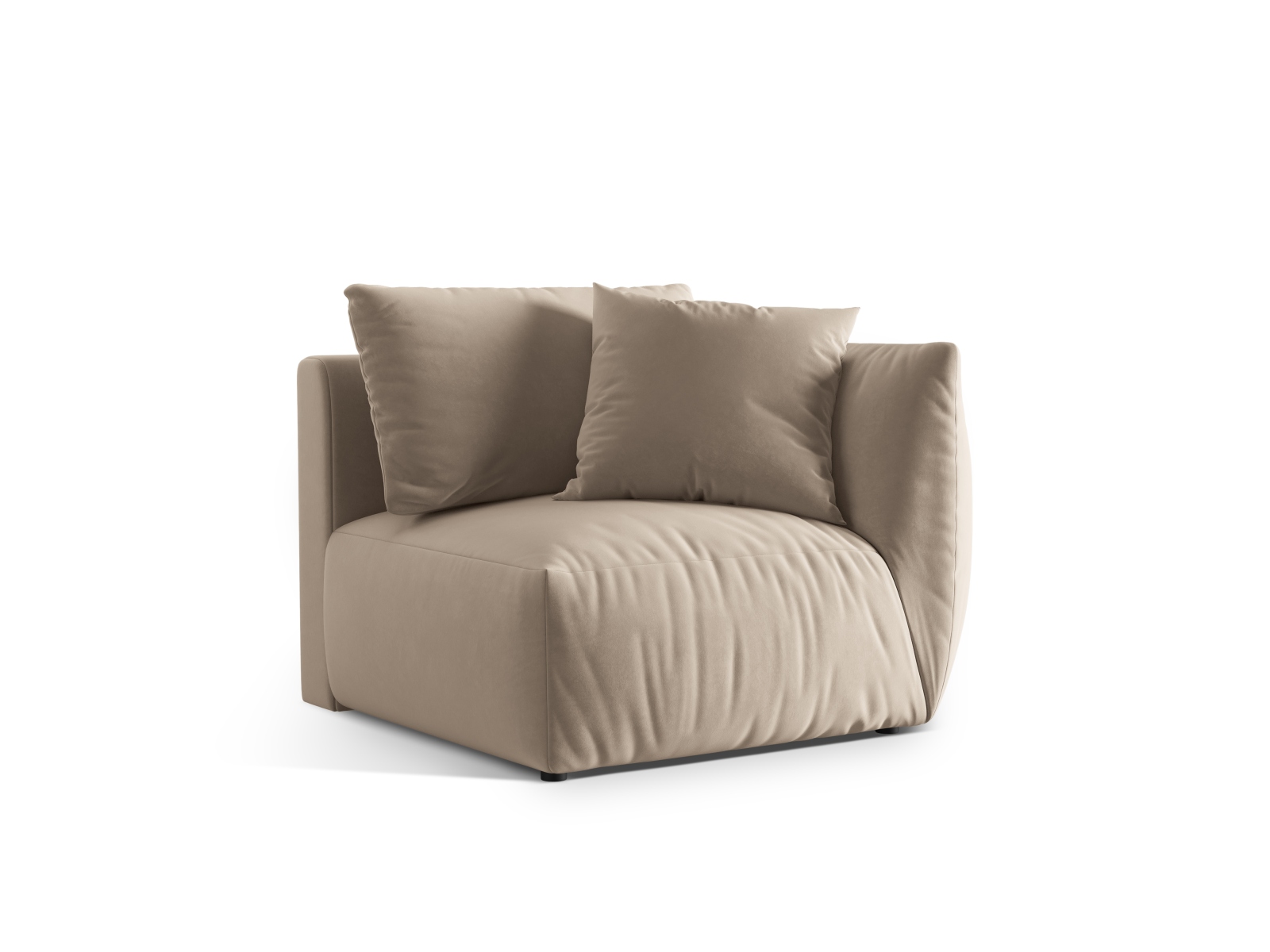 Velvet Modul Right, "Chris", 1 Seat, 110x100x80
