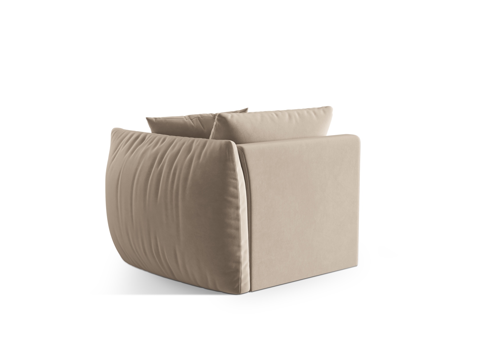 Velvet Modul Right, "Chris", 1 Seat, 110x100x80