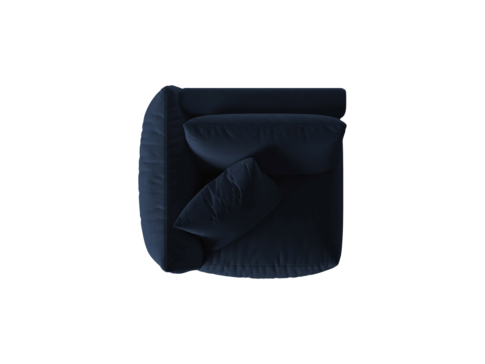 Velvet Modul Left, "Chris", 1 Seat, 110x100x80