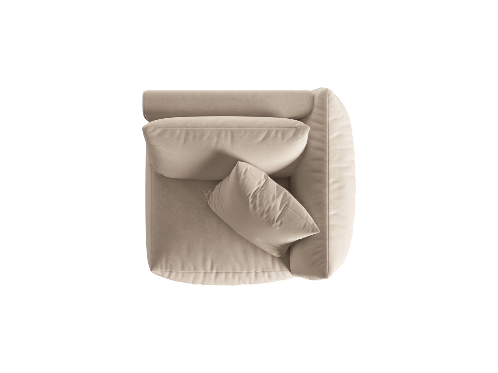 Velvet Modul Right, "Chris", 1 Seat, 110x100x80