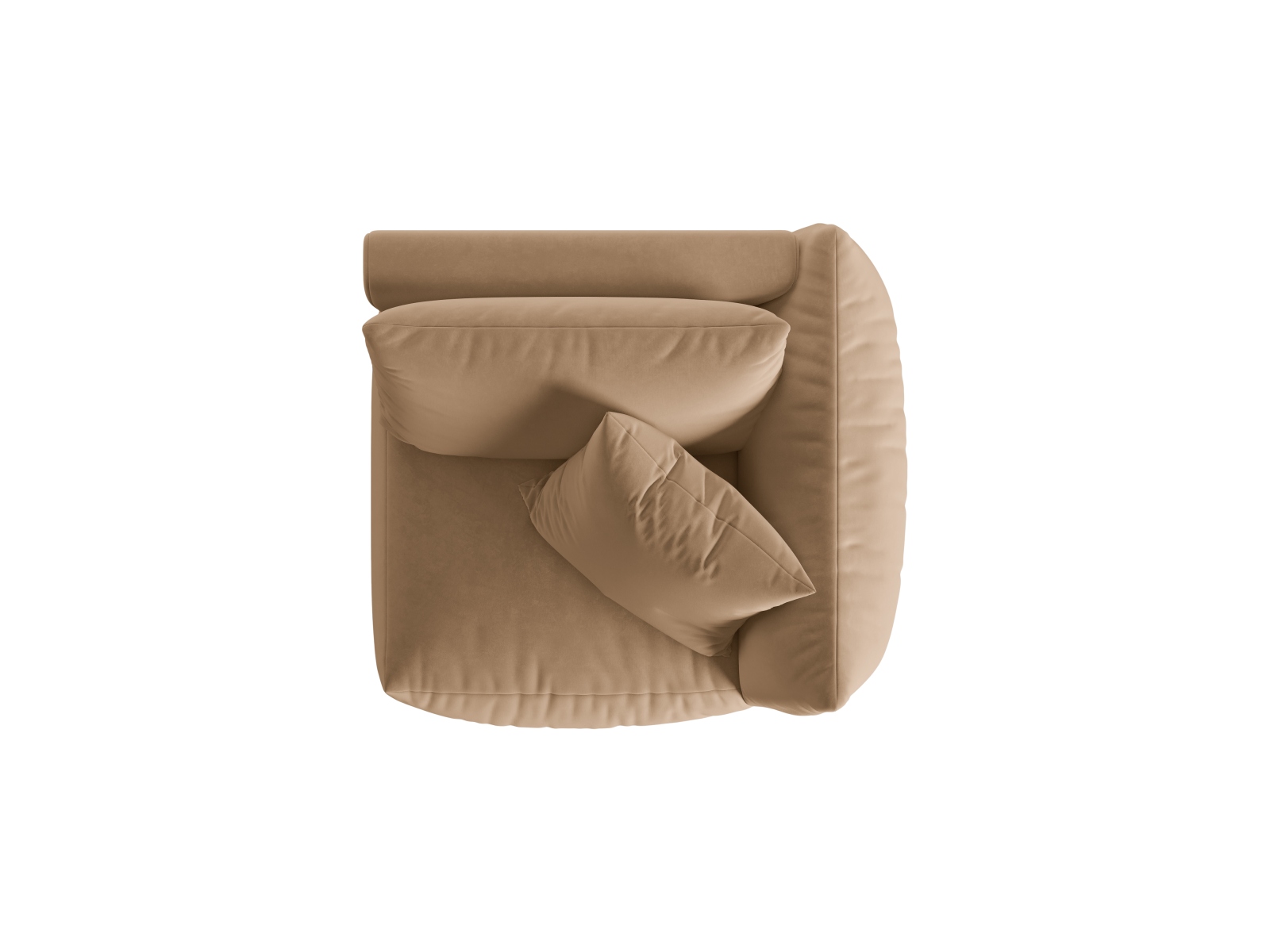 Velvet Modul Right, "Chris", 1 Seat, 110x100x80