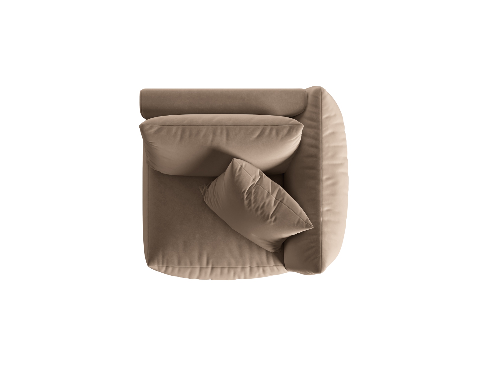 Velvet Modul Right, "Chris", 1 Seat, 110x100x80