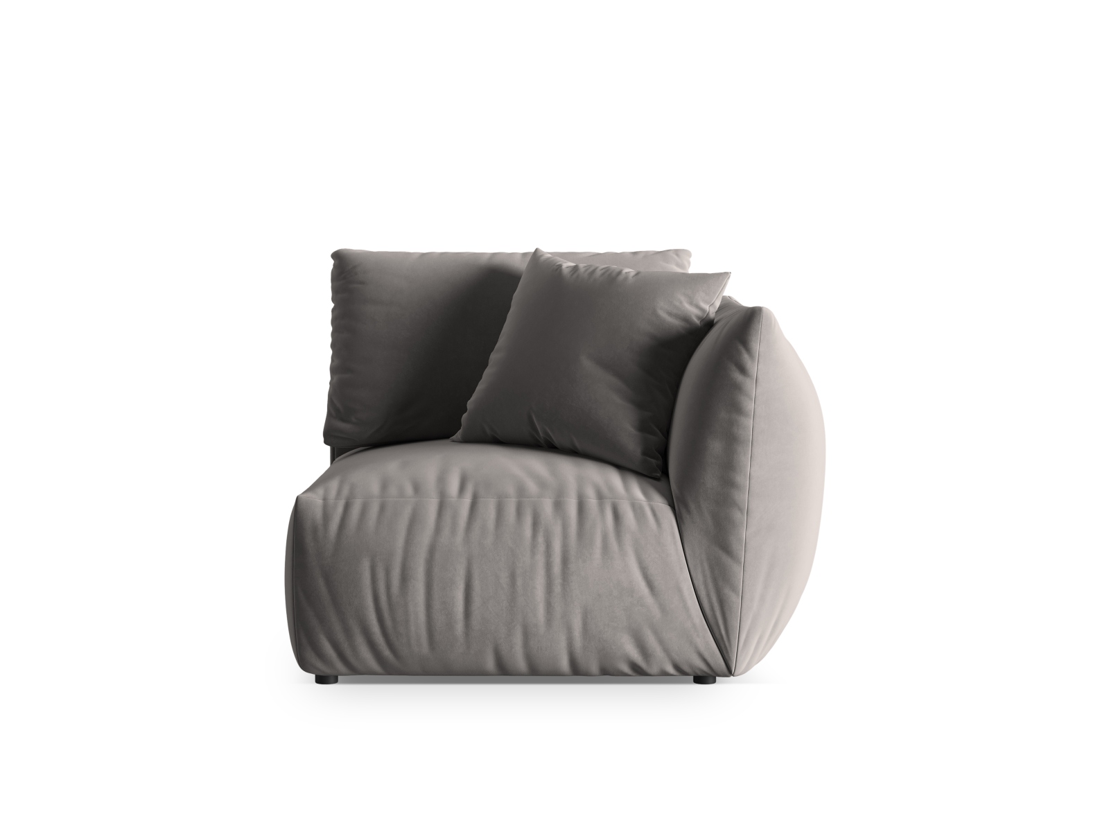 Velvet Modul Right, "Chris", 1 Seat, 110x100x80