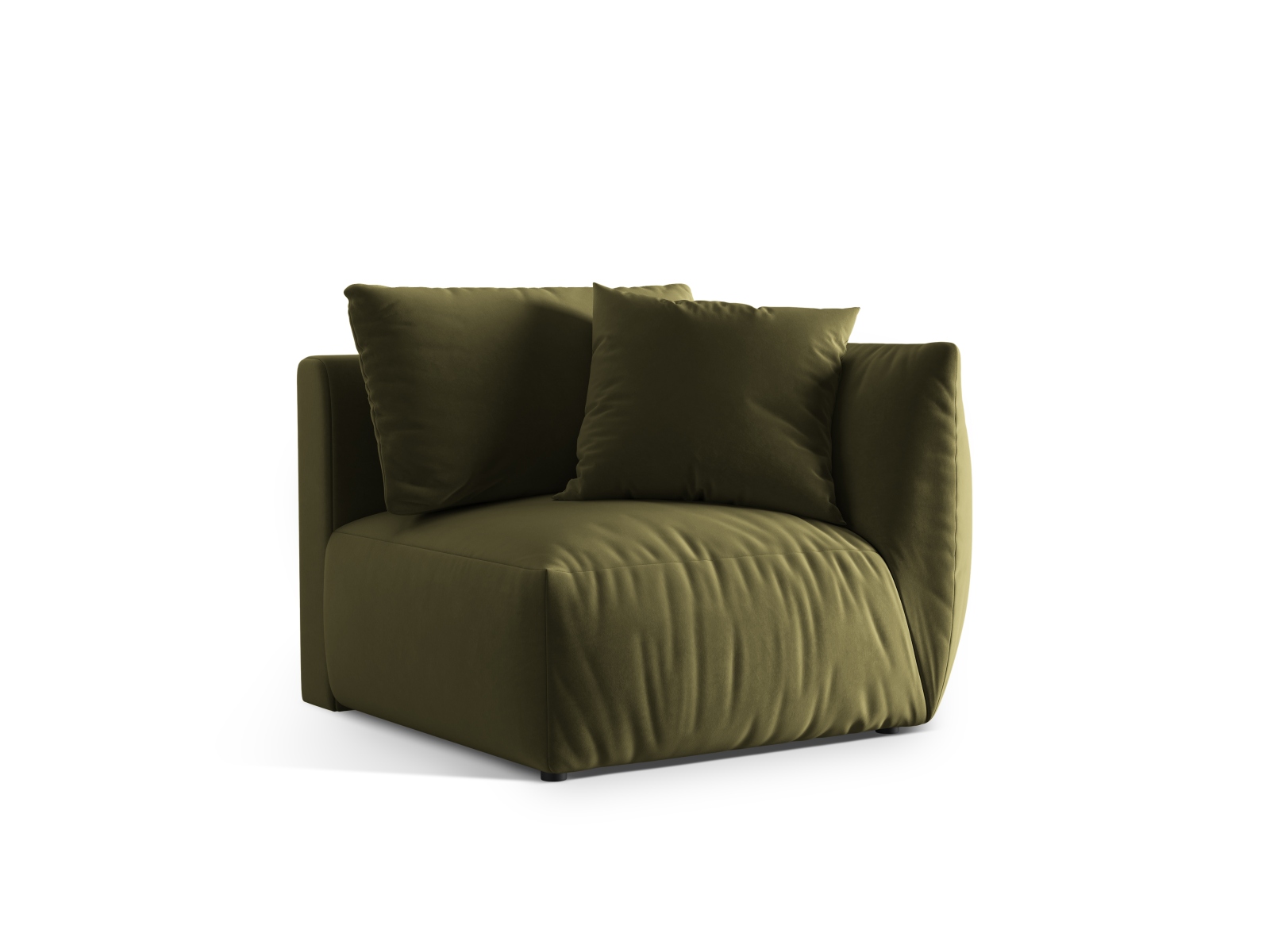 Velvet Modul Right, "Chris", 1 Seat, 110x100x80