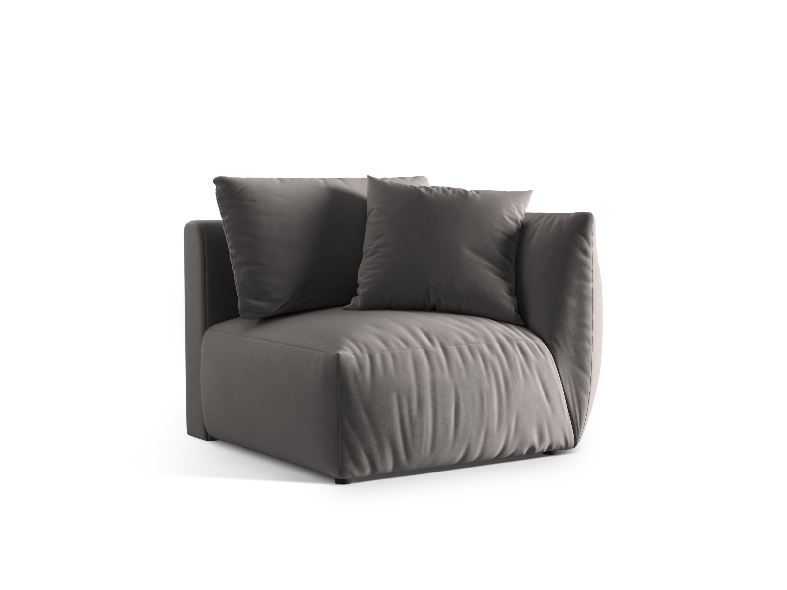 Velvet Modul Right, "Chris", 1 Seat, 110x100x80