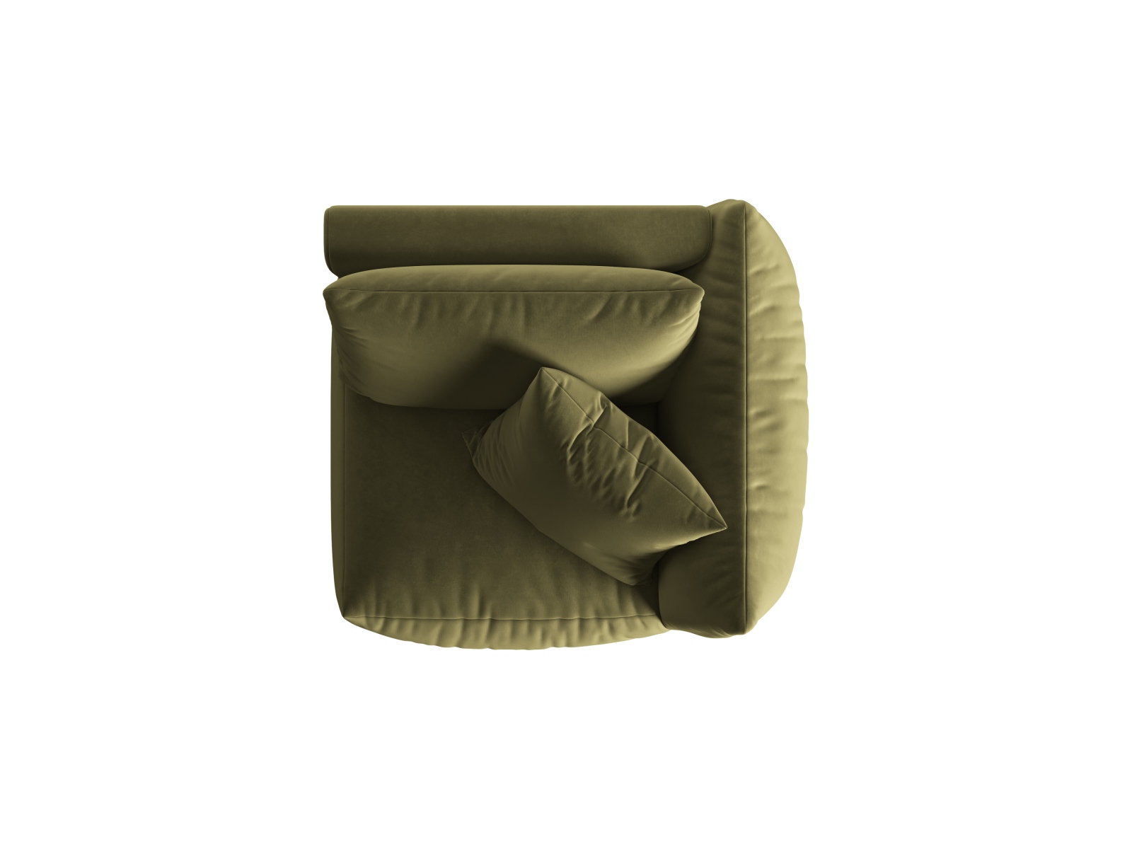 Velvet Modul Right, "Chris", 1 Seat, 110x100x80